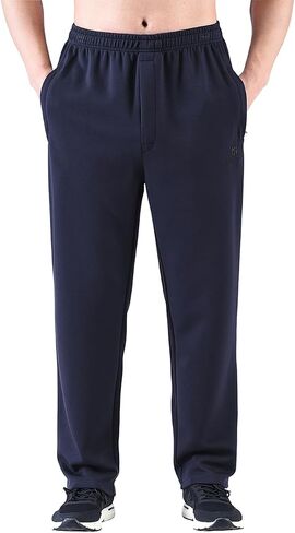 Men's Classic Zipper Fly Drawstring-Waist Jogger Pants Sweatpants with Zipper Pockets in Saudi Arabia