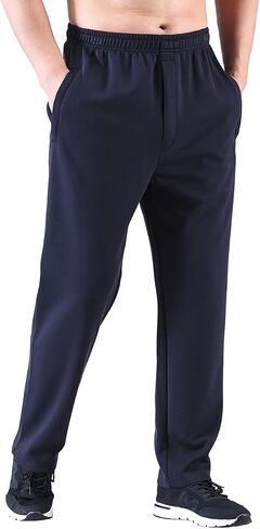 Men's Classic Zipper Fly Drawstring-Waist Jogger Pants Sweatpants with Zipper Pockets in Saudi Arabia