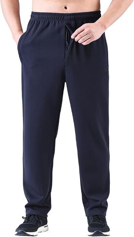 Men's Classic Zipper Fly Drawstring-Waist Jogger Pants Sweatpants with Zipper Pockets in Saudi Arabia