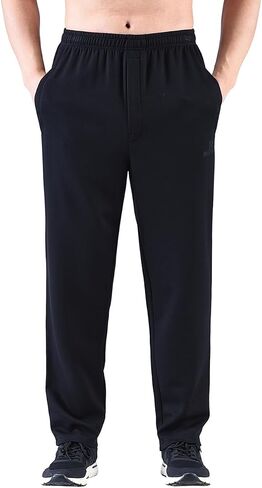 Men's Classic Zipper Fly Drawstring-Waist Jogger Pants Sweatpants with Zipper Pockets in Saudi Arabia