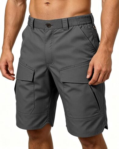 Men's Hiking Cargo Shorts Waterproof Quick Dry Tactical Shorts Lightweight Casual Outdoor Work Shorts Multi Pockets (No Belt) in Kuwait