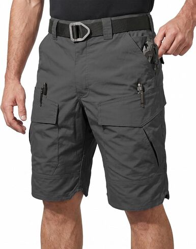 Men's Hiking Cargo Shorts Waterproof Quick Dry Tactical Shorts Lightweight Casual Outdoor Work Shorts Multi Pockets (No Belt) in Kuwait