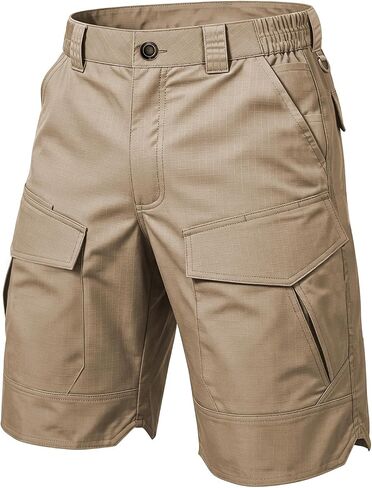 Men's Hiking Cargo Shorts Waterproof Quick Dry Tactical Shorts Lightweight Casual Outdoor Work Shorts Multi Pockets (No Belt) in Saudi Arabia