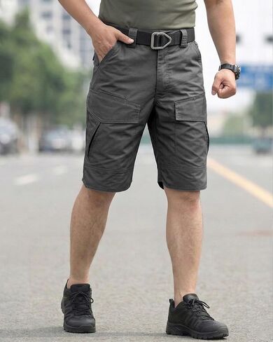 Men's Hiking Cargo Shorts Waterproof Quick Dry Tactical Shorts Lightweight Casual Outdoor Work Shorts Multi Pockets (No Belt) in Kuwait