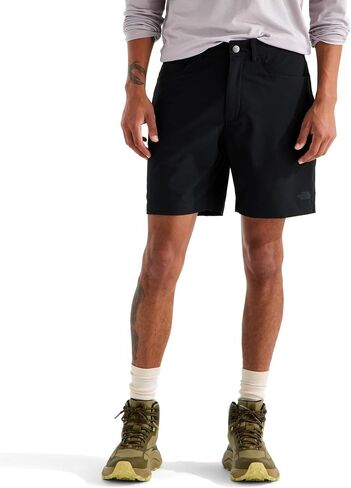 شورت بارامونت للرجال من The North Face مقاس 7 بوصات - شورت للمشي لمسافات طويلة ماص للرطوبة، لمسة نهائية طاردة للماء، حلقات للحزام، 5 جيوب in Kuwait