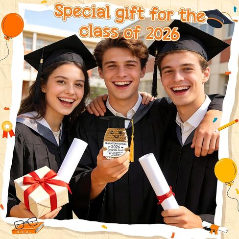 BiuNiuring 2026 Graduation Gifts for College, Funny Handmade Crochet Football Class of 2026 Grad Gifts for Him Her Son Daughter, Perfect Graduation Decorations for Middle High School 5th Grade in Saudi Arabia