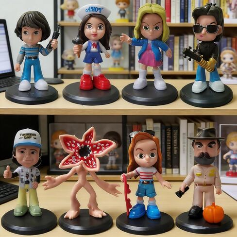 8Pcs Stranger Figure,Character Model Collectable Figure Creative Gift for Fans in Saudi Arabia