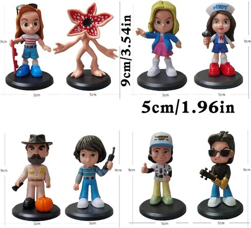 8Pcs Stranger Figure,Character Model Collectable Figure Creative Gift for Fans in Saudi Arabia