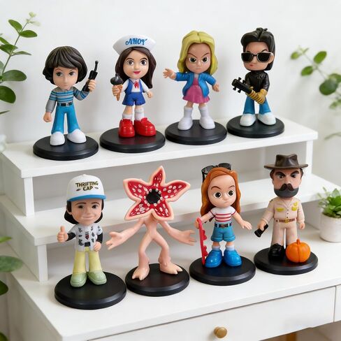 8Pcs Stranger Figure,Character Model Collectable Figure Creative Gift for Fans in Saudi Arabia