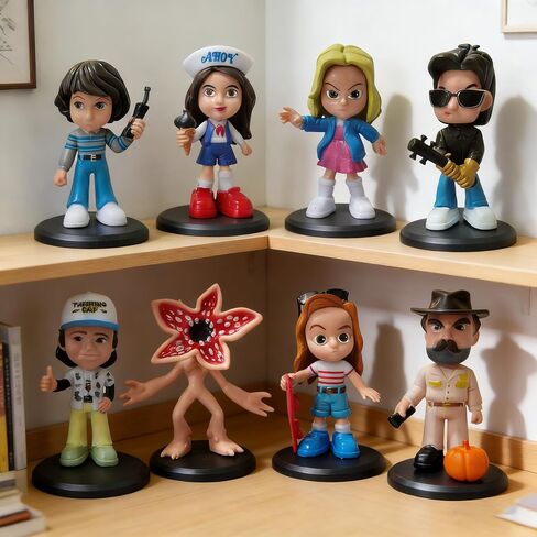 8Pcs Stranger Figure,Character Model Collectable Figure Creative Gift for Fans in Saudi Arabia