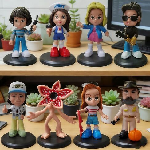 8Pcs Stranger Figure,Character Model Collectable Figure Creative Gift for Fans in Saudi Arabia