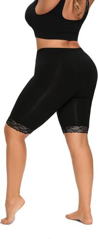 Plus Size Slip Shorts for Under Dresses Women Anti Chafing Underwear Mid Thigh Boyshorts Panties Lace Under Shorts in Saudi Arabia