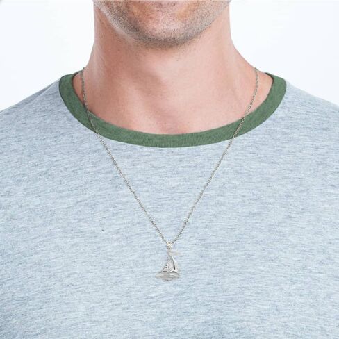 Claddagh Gold Maritime Sail Boat NauticalCharm Pendant Necklace Fine Real Solid 925 Sterling Silver in Kuwait