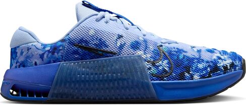حذاء التمرين الرجالي Nike Metcon 9 AMP (HJ6008-400، ألومنيوم/أزرق ريسر/كحلي منتصف الليل/أسود) مقاس 12 in Kuwait