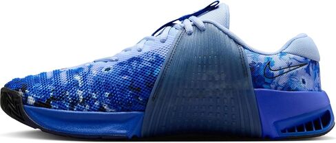 حذاء التمرين الرجالي Nike Metcon 9 AMP (HJ6008-400، ألومنيوم/أزرق ريسر/كحلي منتصف الليل/أسود) مقاس 12 in Kuwait