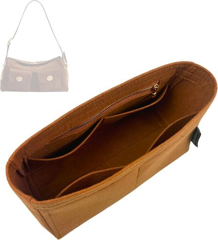 Divitize Premium Purse Organizer compatible with Coach Turnlock Haversack Bag Insert — Handmade Perfect Fit, Durable Quality Felt, Full Coverage, 24+ Shades (Sienna, for Turnlock Haversack) in Saudi Arabia
