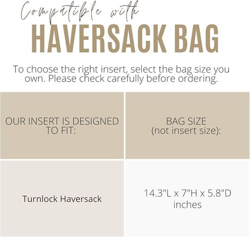 Divitize Premium Purse Organizer compatible with Coach Turnlock Haversack Bag Insert — Handmade Perfect Fit, Durable Quality Felt, Full Coverage, 24+ Shades (Sienna, for Turnlock Haversack) in Saudi Arabia