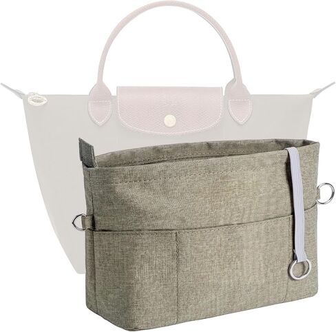 HyFanStr Purse Organizer Insert for Handbags and Totes, Oxford Cloth with 13 Pockets, Top Zipper & Elastic Key Chain, Bag Shaper for Everyday Totes in Kuwait