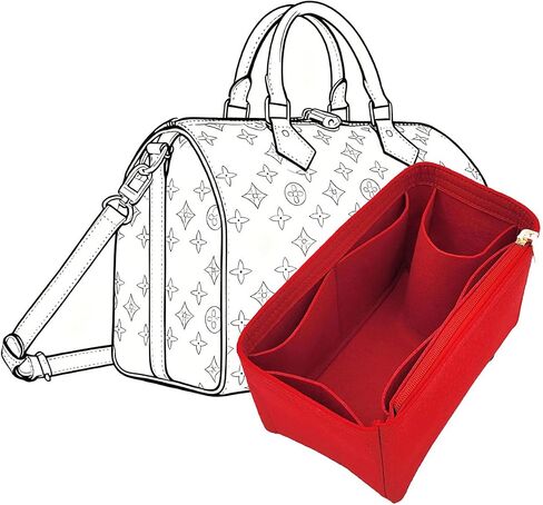 Purse Organizer for lv Speedy 25/30/35/40; lv Speedy Organizer Insert (Brown, lvspeedy 30) in Saudi Arabia