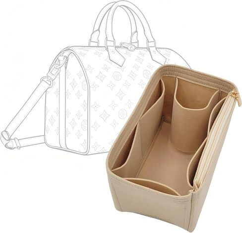 Purse Organizer for lv Speedy 25/30/35/40; lv Speedy Organizer Insert (Brown, lvspeedy 30) in Kuwait