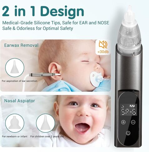 Ear Wax Vacuum Removal Kit with Carrying Case, 6 Levels Strong Suction Electric Ear Cleaner Ear Vacuum Wax Remover, USB Charge Ear Suction Wax Remover Tool for Kids Adult in Saudi Arabia