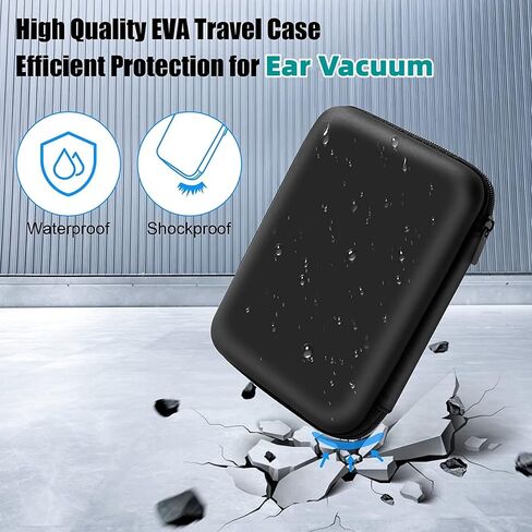 Ear Wax Vacuum Removal Kit with Carrying Case, 6 Levels Strong Suction Electric Ear Cleaner Ear Vacuum Wax Remover, USB Charge Ear Suction Wax Remover Tool for Kids Adult in Saudi Arabia