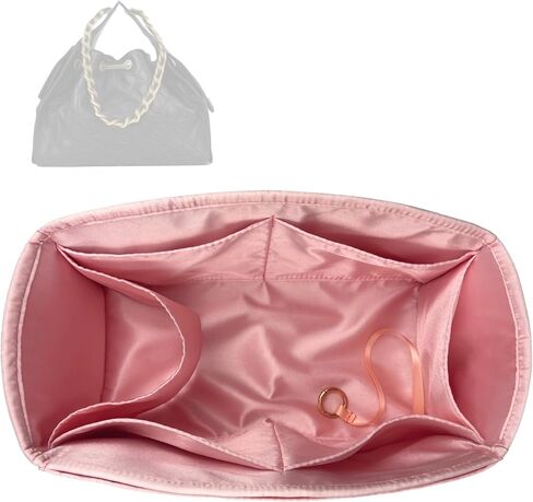 Divitize Luxe Silk Purse Organizer compatible with Chanel 25 Bag Insert Mini — Handmade Perfect Fit, 1:1 Shape, +24 Colors, Premium Quality No Bulky Effect (Bubblegum, for 25 Mini) in Saudi Arabia