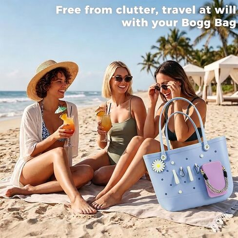 UJoowalk 8Pcs Divider Tray Set for Bogg Bag X-Large Original Accessories with Phone Holder & key Hooks for Bogg bag & Other Rubber Beach Bag. Organizer & Divide Space in Saudi Arabia