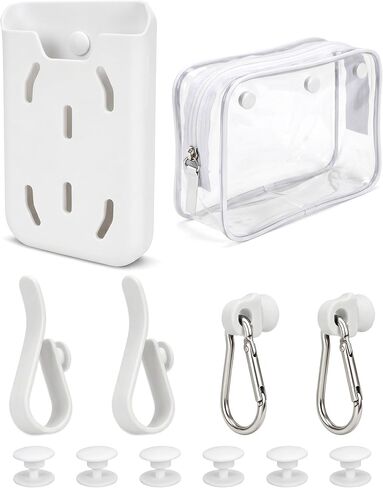 6PCS Compatible with Original Suitable for Medium & Large Bogg Bag, Silicone Phone Holder & Hooks Set Accessories for Inside and Outside of Bogg Bag Clear PVC Insert Bag Travel Cosmetic Organizer in Saudi Arabia