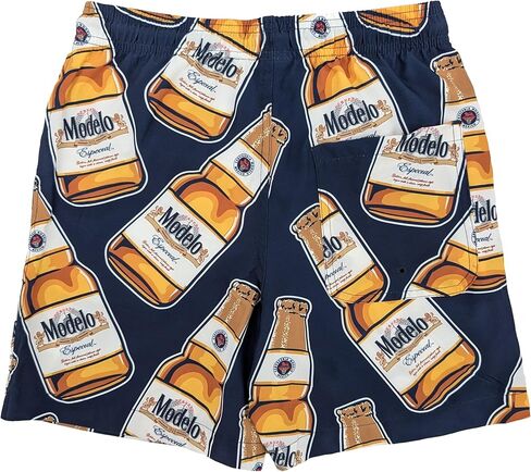 Ripple Junction Beer Brands Men's Drawstring Swim Trunks Board Shorts Graphic Print Officially Licensed in Kuwait