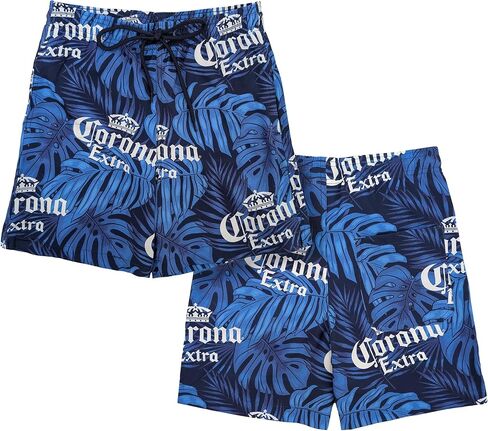 Ripple Junction Beer Brands Men's Drawstring Swim Trunks Board Shorts Graphic Print Officially Licensed in Kuwait