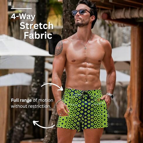 Tucann Men's Trunks Compression Liner Quick Dry Zipper Pocket Chlorine Resistan 4 Way Stretch Swim Shorts for Men in Saudi Arabia