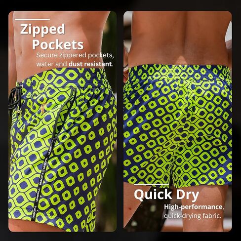 Tucann Men's Trunks Compression Liner Quick Dry Zipper Pocket Chlorine Resistan 4 Way Stretch Swim Shorts for Men in Saudi Arabia