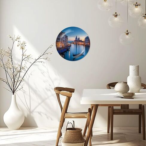 Decorative Ceramic Plates for Display with Stand, 8" Venice sunrise gondolas San Venice Italy Dinner Plate for Wall Hanging Tabletop Decor Home Housewarming Gifts in Saudi Arabia