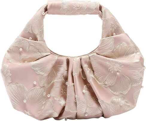 2026 Elegant Pearl Pleated Clutch for Women Ruched Evening Bag Cute Formal Purse For Wedding in Kuwait