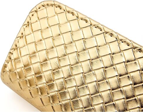 Women's Woven Evening Bag Faux Leather Shoulder Handbag Fashion Crossbody Clutch Purse in Saudi Arabia