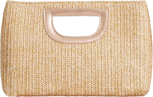 Straw Clutch Purse for Women Formal Evening Bag Faux Raffia Clutch for Wedding Prom Dinner in Saudi Arabia