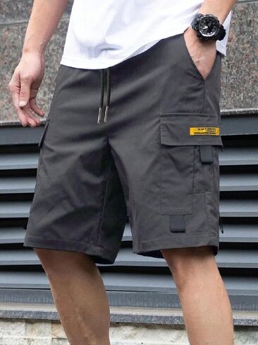 Men’s Casual Sweat Cargo Cotton Shorts Drawstring Elastic Waist Short Athletic Workout Gym Jogger Shorts with Pockets in Kuwait