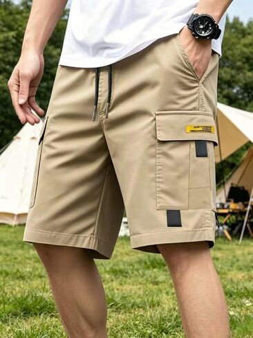 Men’s Casual Sweat Cargo Cotton Shorts Drawstring Elastic Waist Short Athletic Workout Gym Jogger Shorts with Pockets in Kuwait