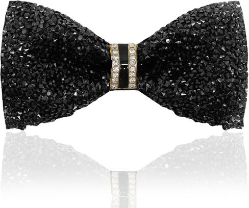 Rhinestone Mens Bow Tie, Pre-tied Sparkle Bow Ties for Men Adjustable Sequin Bowtie for Party Prom Wedding Daily in Saudi Arabia