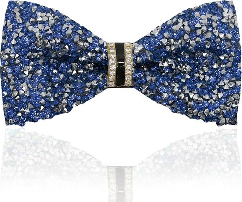 Rhinestone Mens Bow Tie, Pre-tied Sparkle Bow Ties for Men Adjustable Sequin Bowtie for Party Prom Wedding Daily in Saudi Arabia