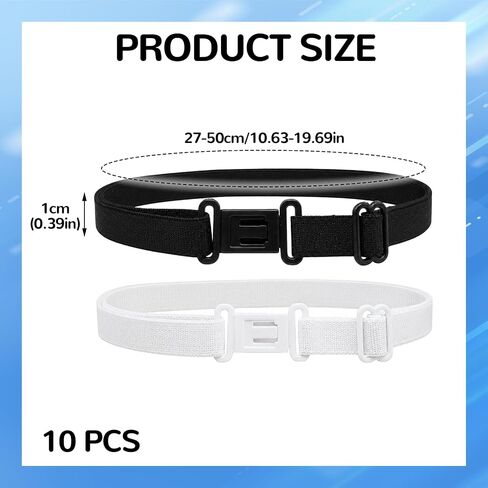 10 Pack Adjustable Straps with Clips Elastic Bow Tie Straps Replacement for Pre-tied Bowties Men Women Girls Uniform Ribbon Homemade Bowties in Kuwait