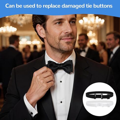 10 Pack Adjustable Straps with Clips Elastic Bow Tie Straps Replacement for Pre-tied Bowties Men Women Girls Uniform Ribbon Homemade Bowties in Kuwait
