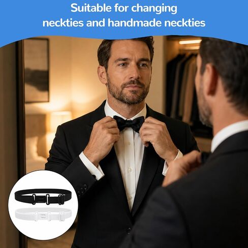 10 Pack Adjustable Straps with Clips Elastic Bow Tie Straps Replacement for Pre-tied Bowties Men Women Girls Uniform Ribbon Homemade Bowties in Kuwait