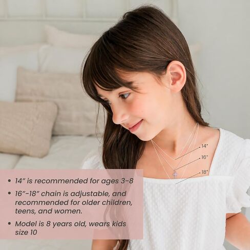 Cherished Moments Children's 925 Sterling Silver Mother of Pearl Heart Necklace with CZs for Little Girls, Kids Jewelry, Toddler Necklace, Teenagers 14 + 2 inch in Kuwait