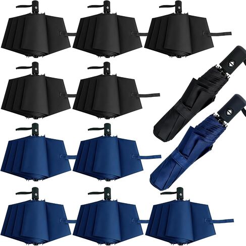 12 Pcs Rain Umbrellas Bulk Automatic Open Close Collapsible Umbrella Small Light Backpack for Women Men in Saudi Arabia
