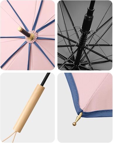Chesoon Floral Stick Umbrella Windproof Golf Umbrella for Women with UPF 50+ Sun Protection & Water Repellent, Large Canopy for Beach/Daily Use in Saudi Arabia