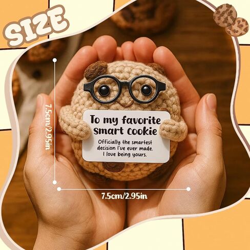 for him, Boyfriend's Birthday Present—a Cute “I Love You" Gift from Girlfriend to Boyfriend, Romantic Keepsake—a Crocheted Eggplant plushie for Men Named “Smart Cookie." in Saudi Arabia