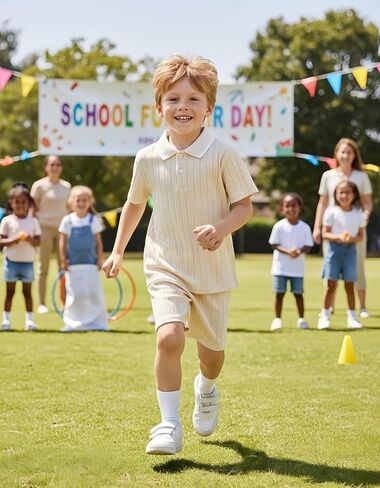 Toddler Boy Clothes Summer Outfits Polo Shirt and Shorts Set 2 Pieces Baby Boys Beach Hawaiian Outfit for Teen 5-12T in Saudi Arabia
