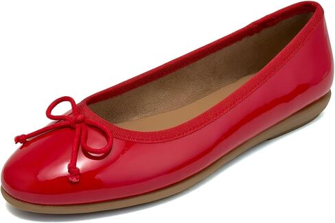 Aerosoles Women's HOMEBET Ballet Flat, Rich Red Patent, 8W in Kuwait